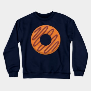 Orange Donut with Chocolate Dip Crewneck Sweatshirt